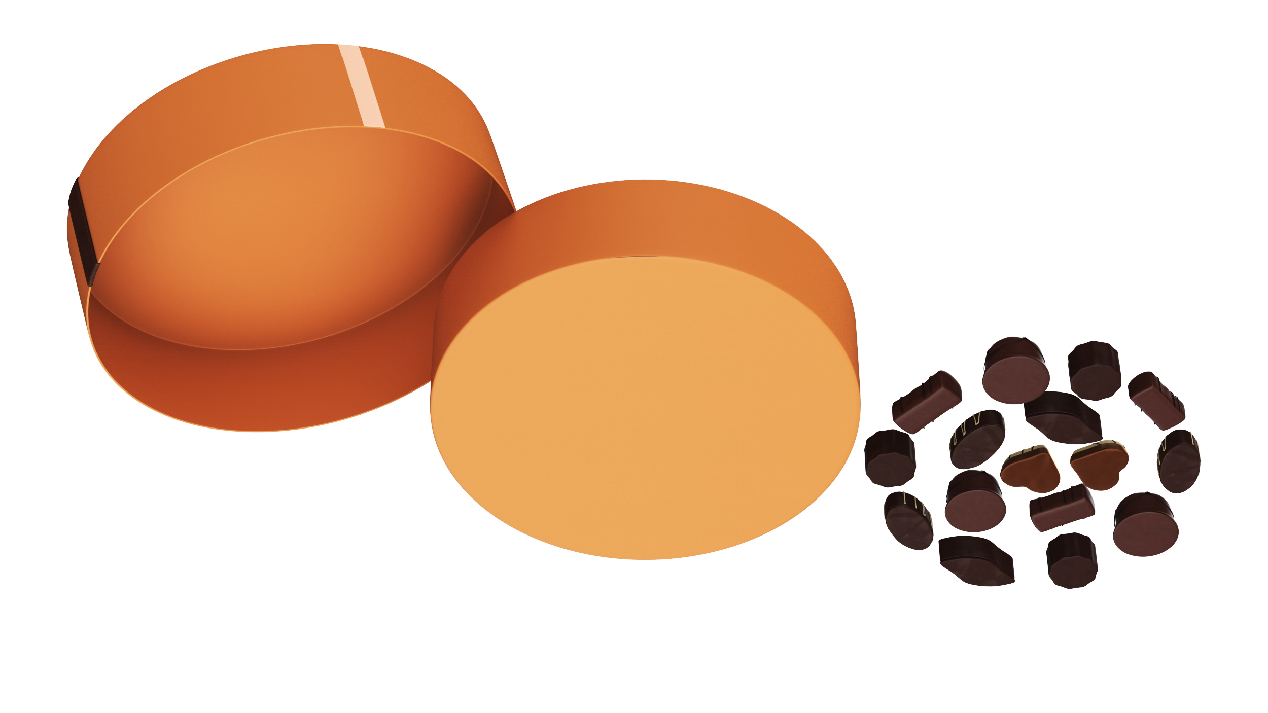 Premium Ethel M Chocolate Box Open 3D model