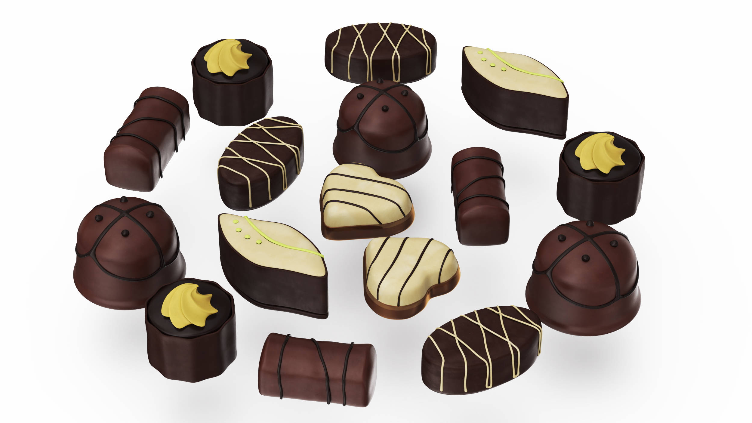 Premium Ethel M Chocolate Box Open 3D model