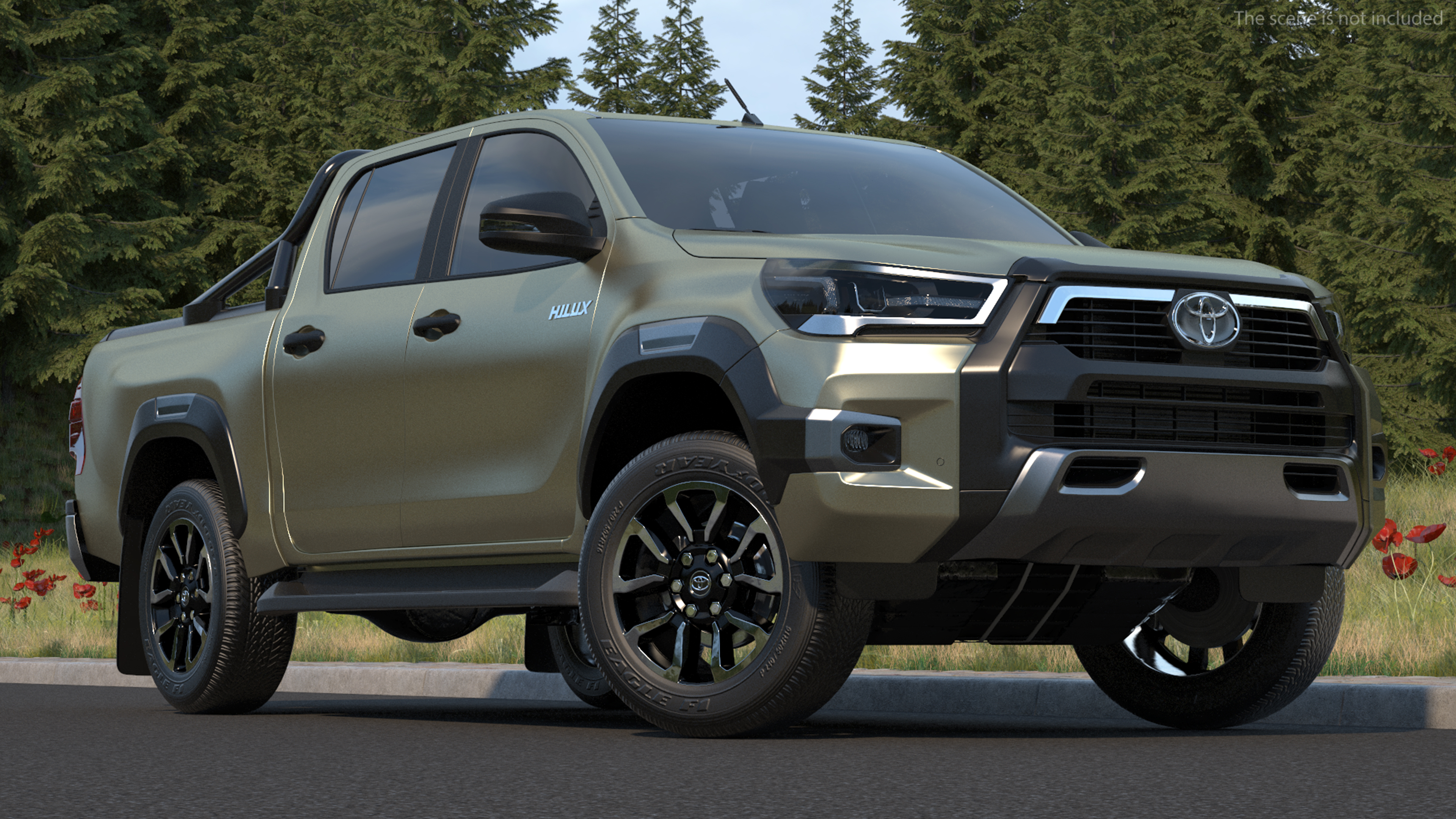 Toyota Hilux 2022 Rigged 3D model