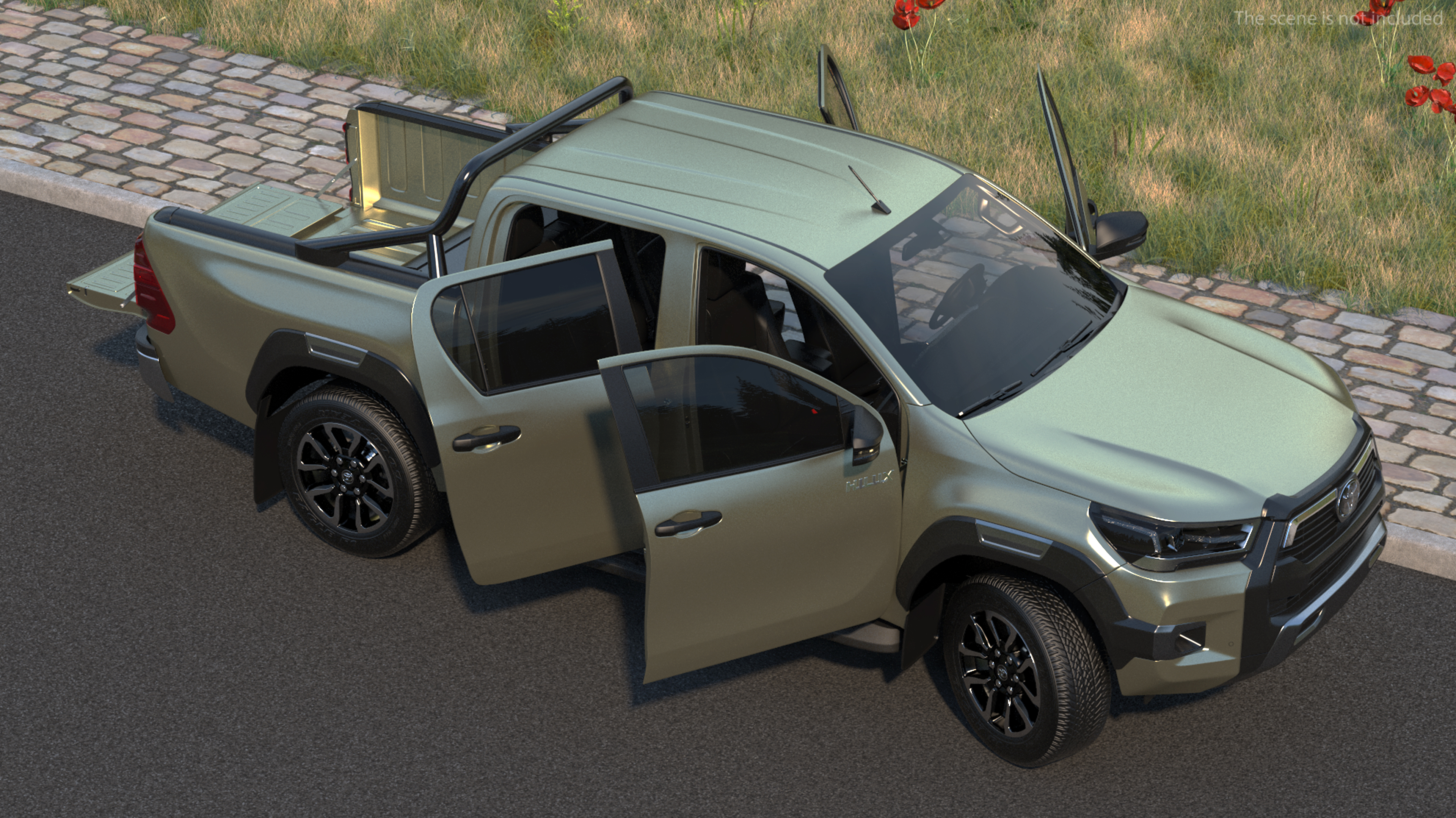 Toyota Hilux 2022 Rigged 3D model