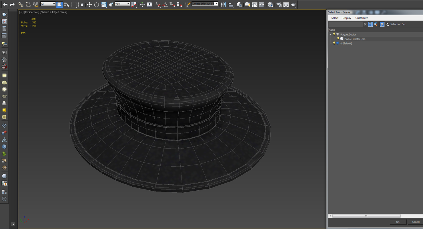 3D Black Leather Top Hat