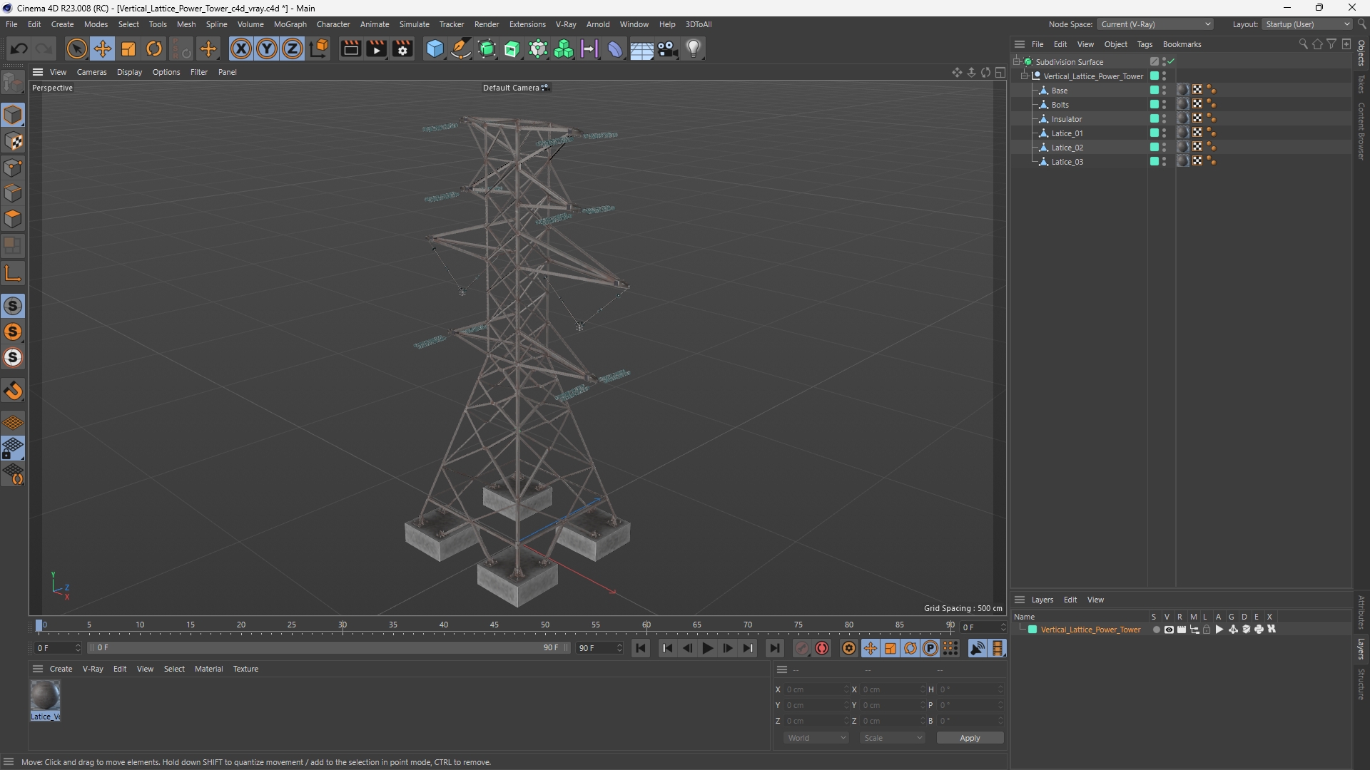 Vertical Lattice Power Tower - view 12