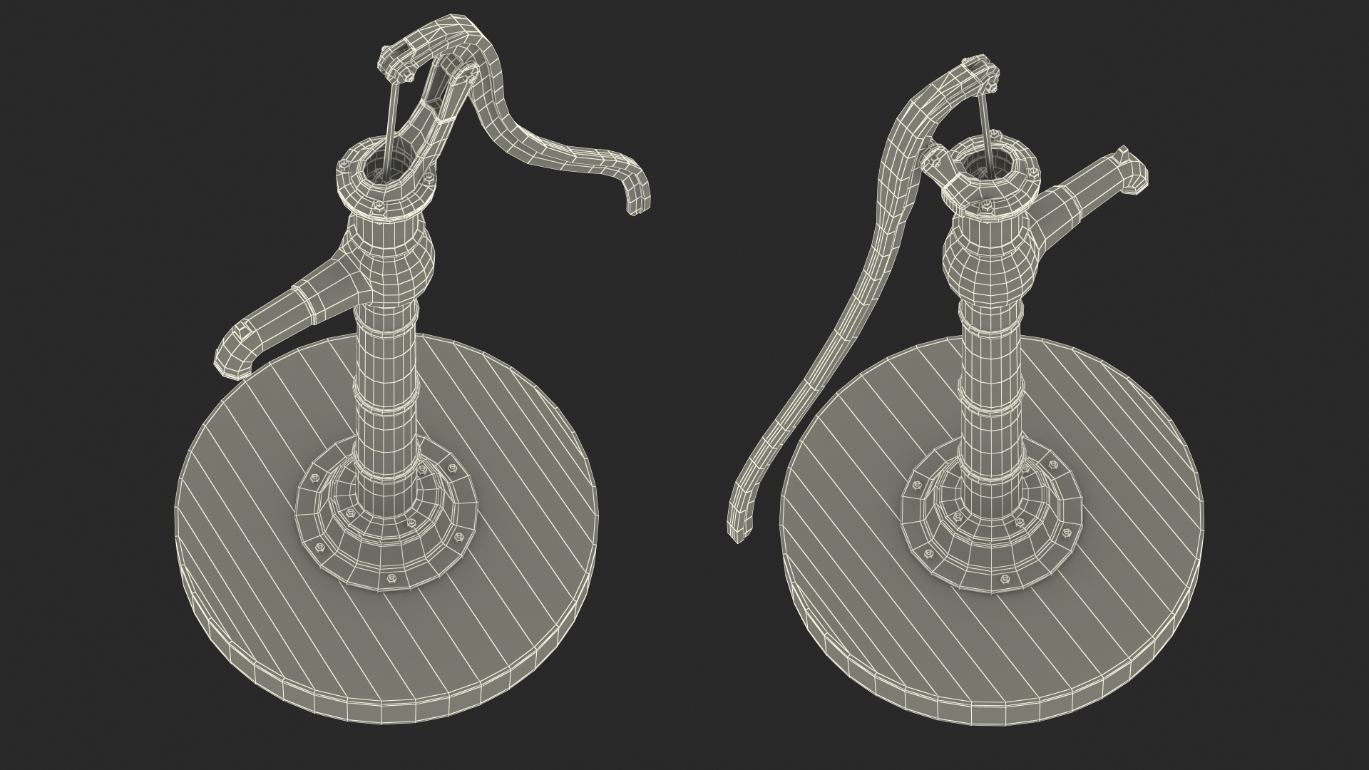 3D Vintage Hand Water Pump model