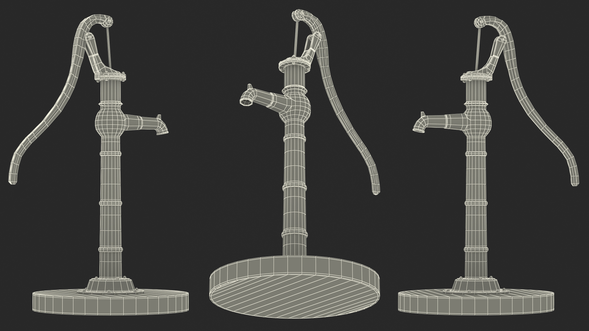 3D Vintage Hand Water Pump model