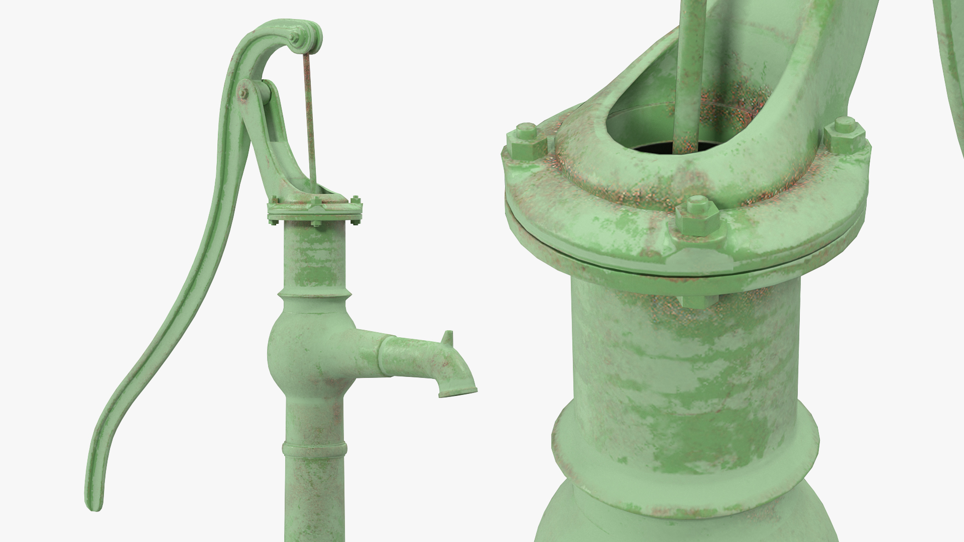 3D Vintage Hand Water Pump model