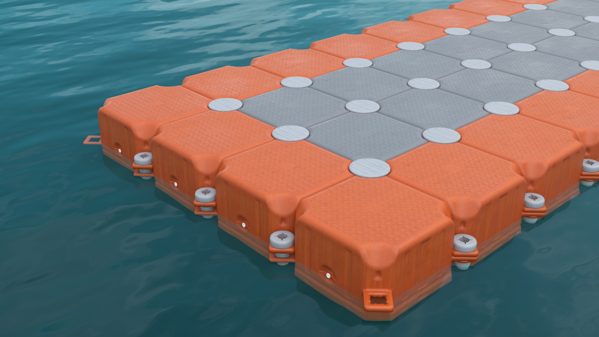 Aston Martin Submarine Floating Pontoon Cubes Rigged 3D