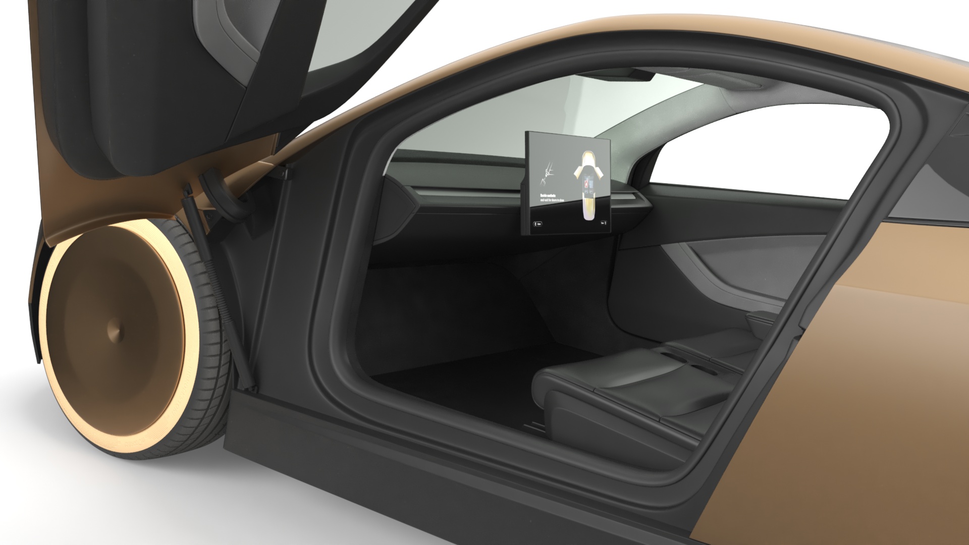 3D Tesla Cybercab Robotaxi model