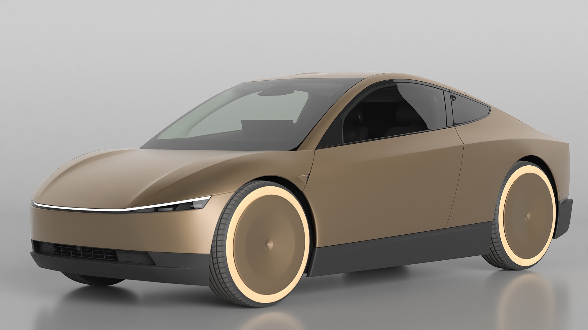 3D Tesla Cybercab Robotaxi model