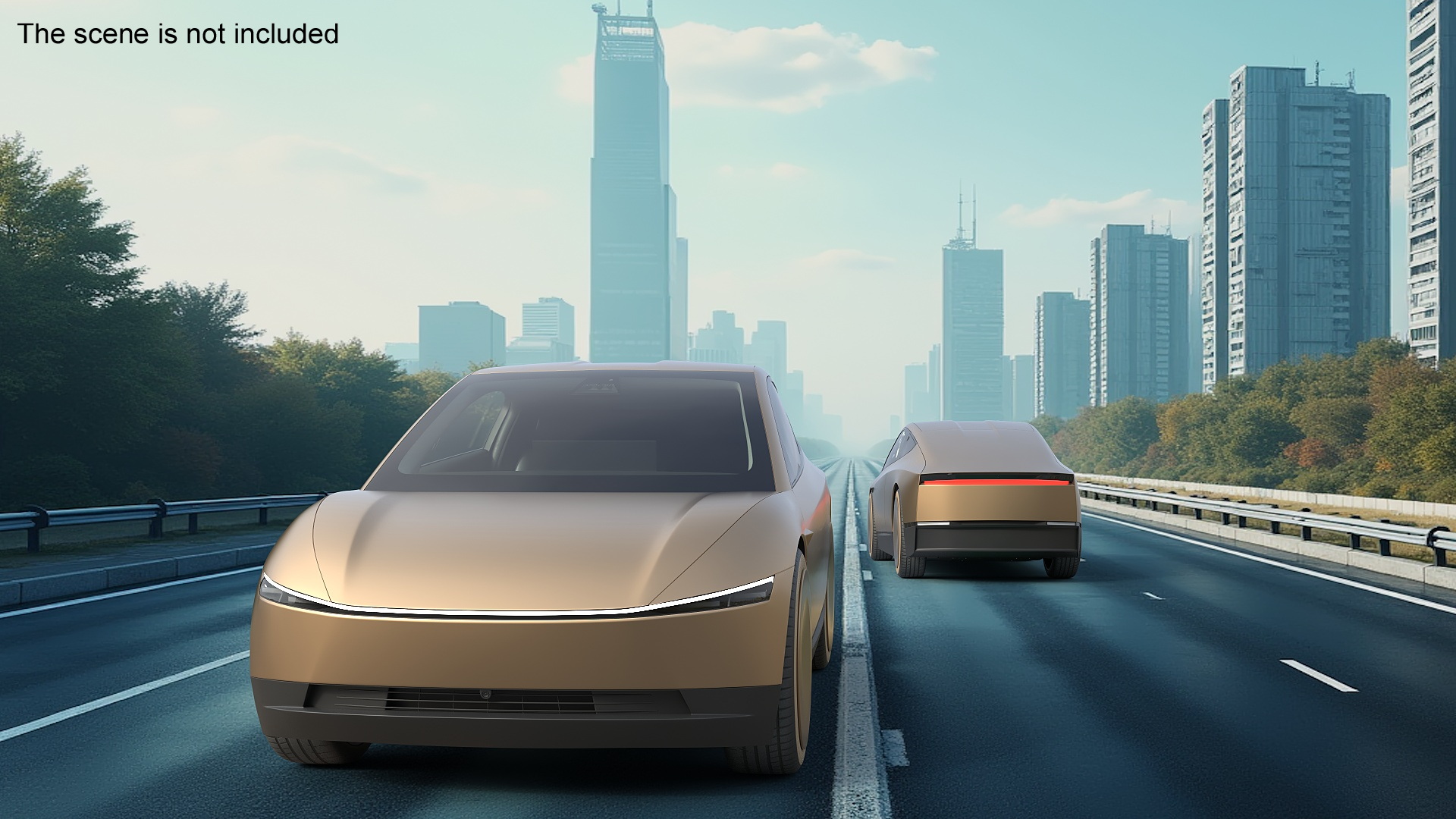 3D Tesla Cybercab Robotaxi model