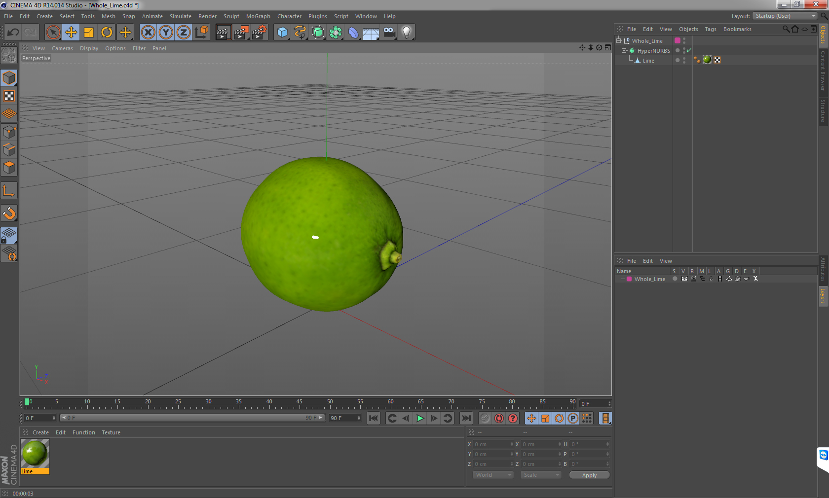 3D model Whole Lime