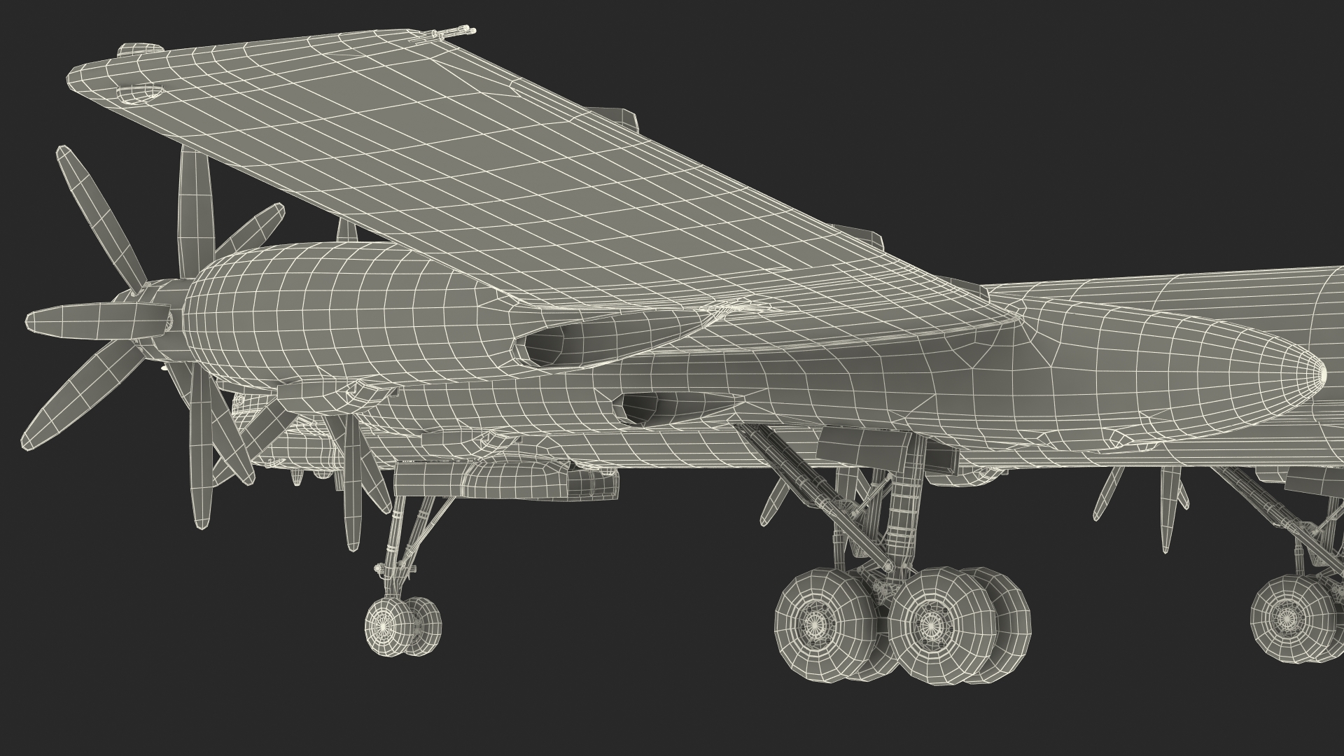 Strategic Missile Carrier Plane Simple Interior 3D