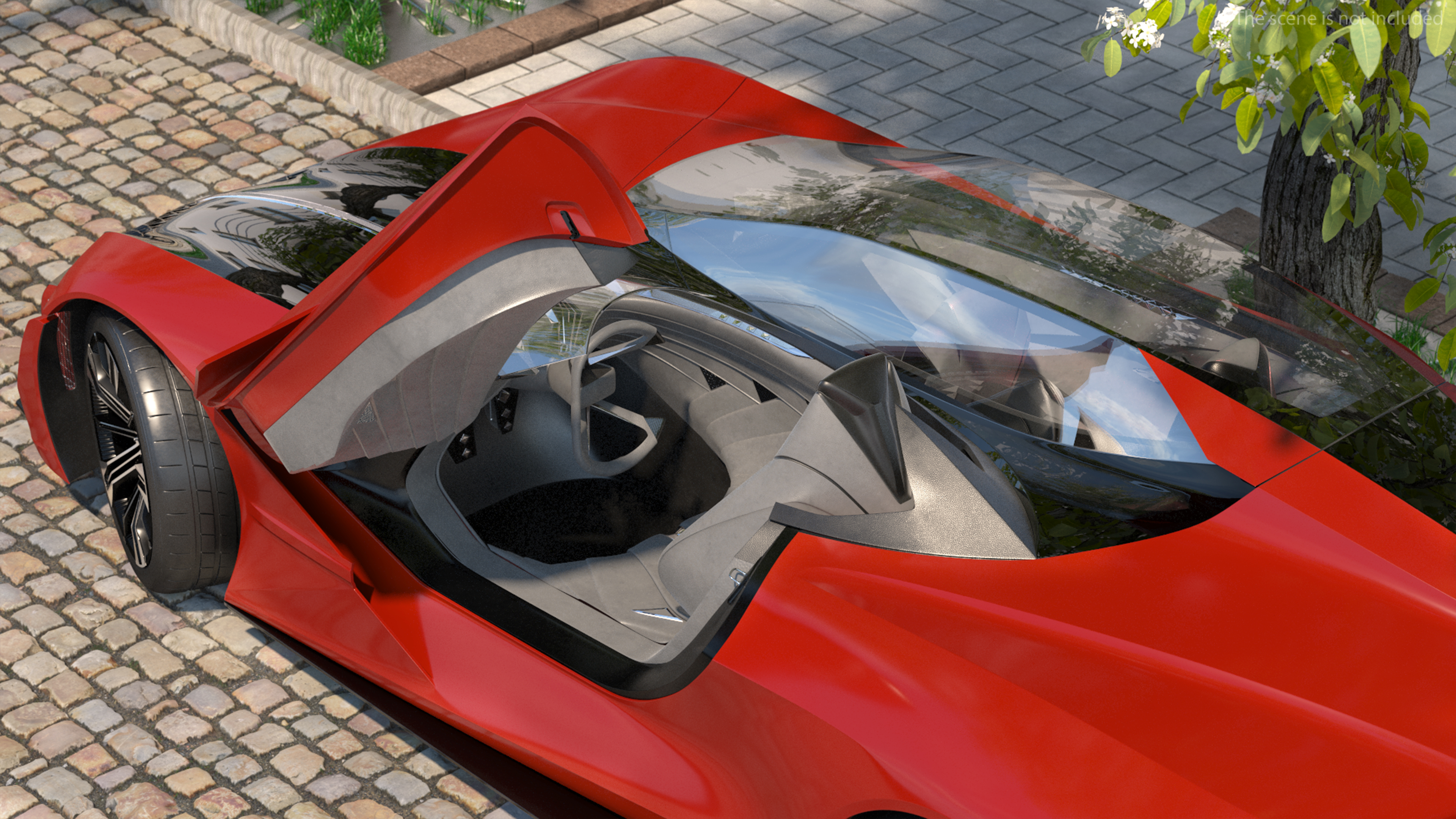 3D model Asymmetric Car Rigged for Maya
