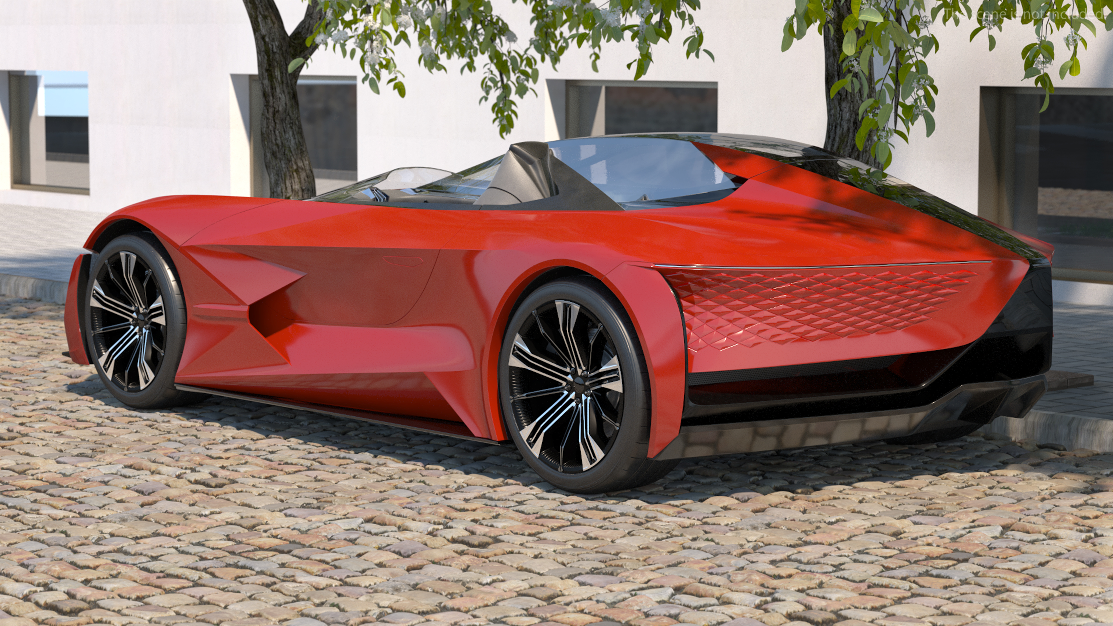 3D model Asymmetric Car Rigged for Maya
