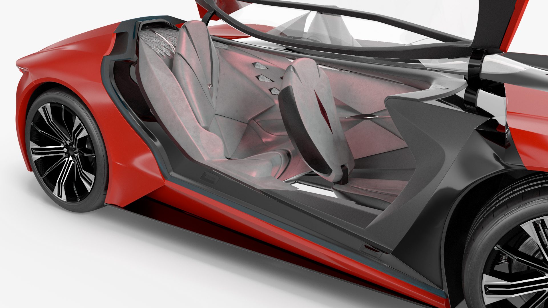 3D model Asymmetric Car Rigged for Maya