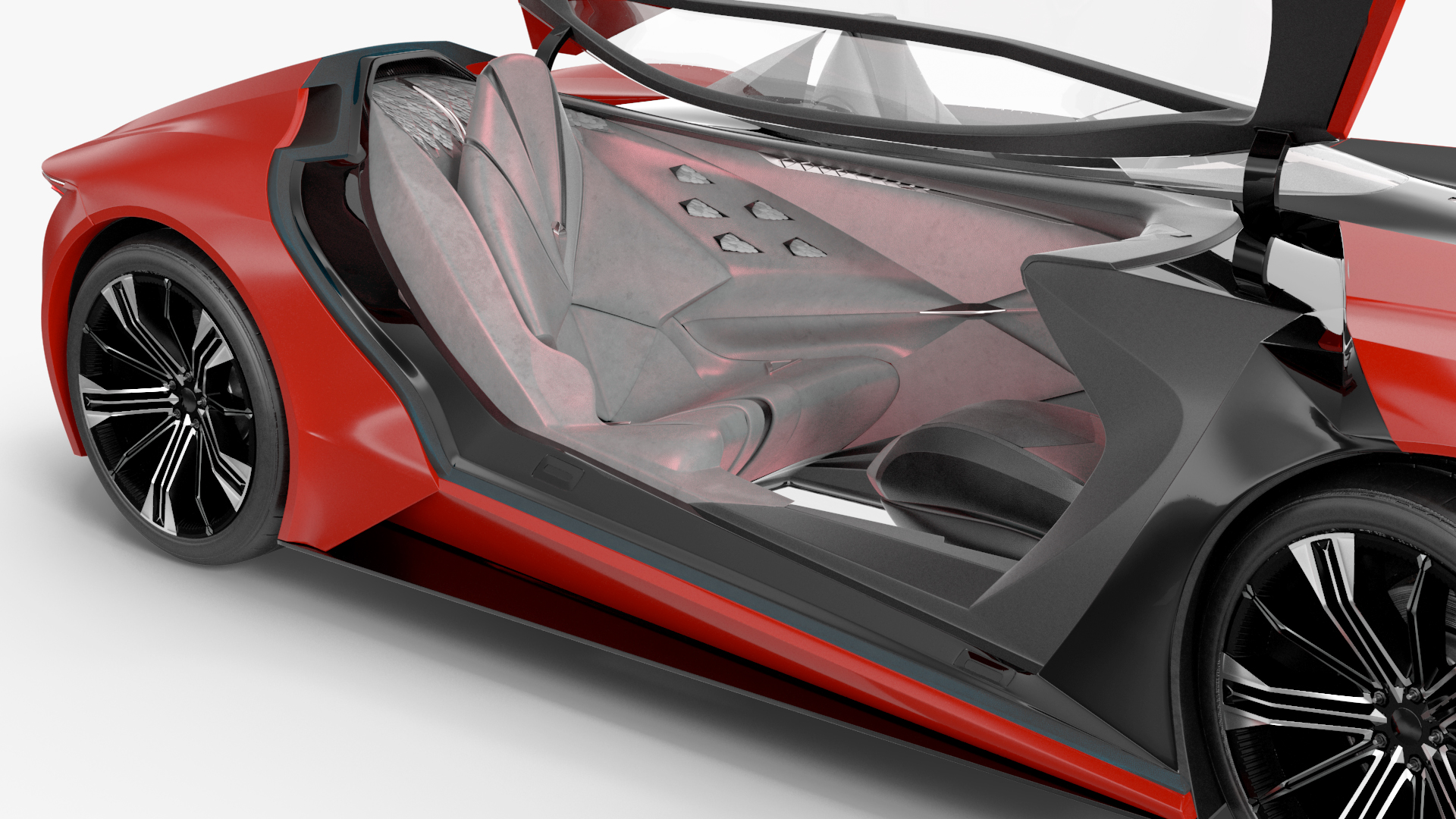 3D model Asymmetric Car Rigged for Maya