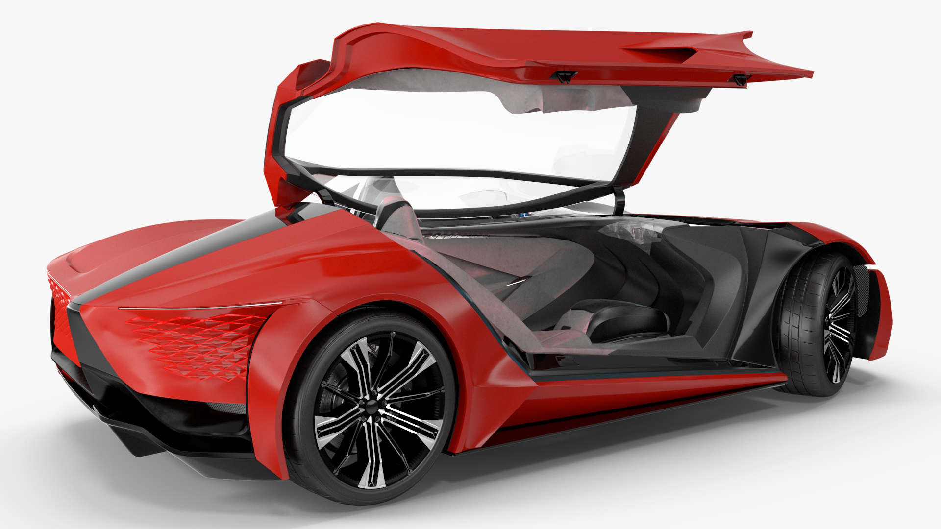 3D model Asymmetric Car Rigged for Maya