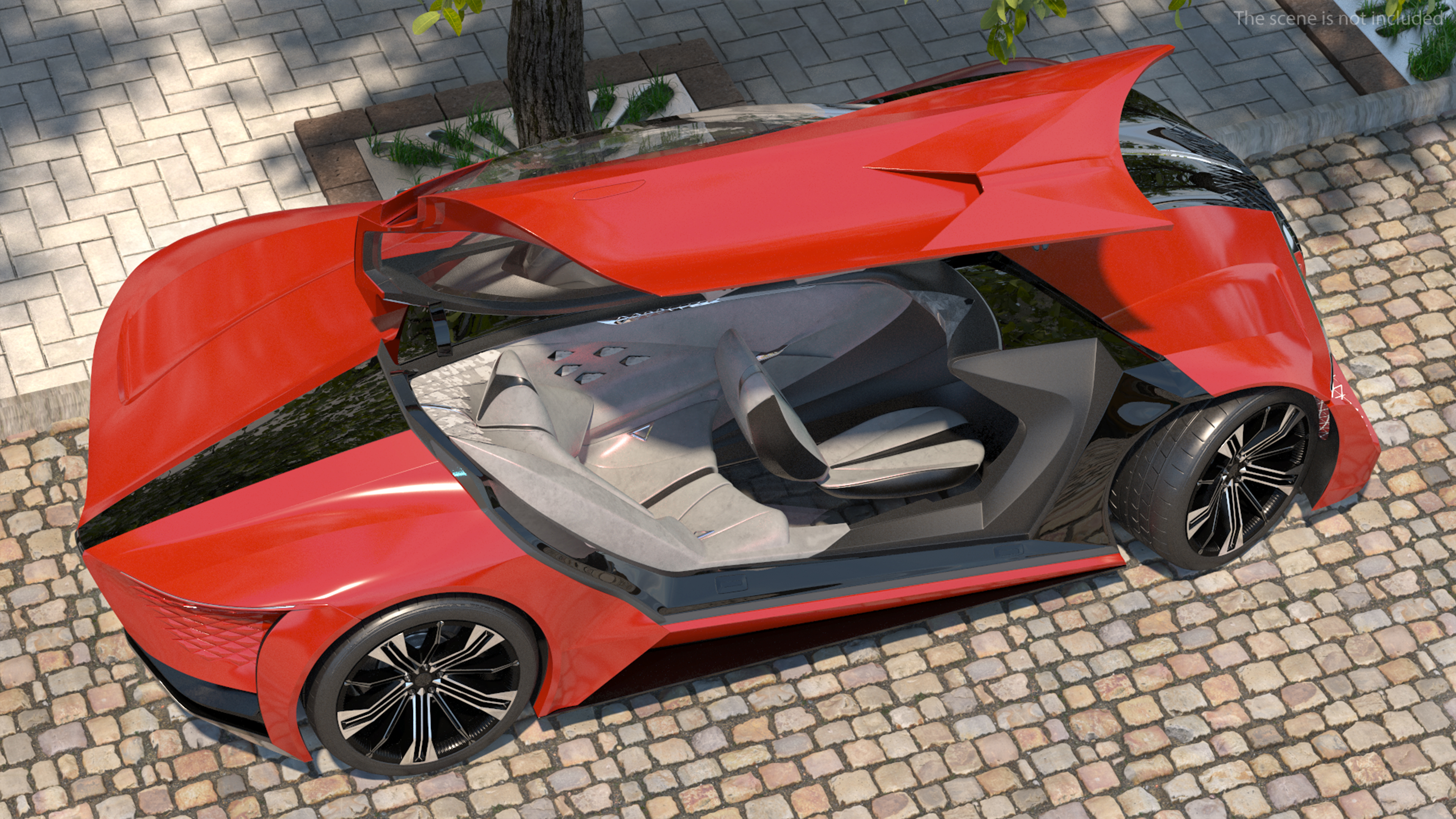 3D model Asymmetric Car Rigged for Maya