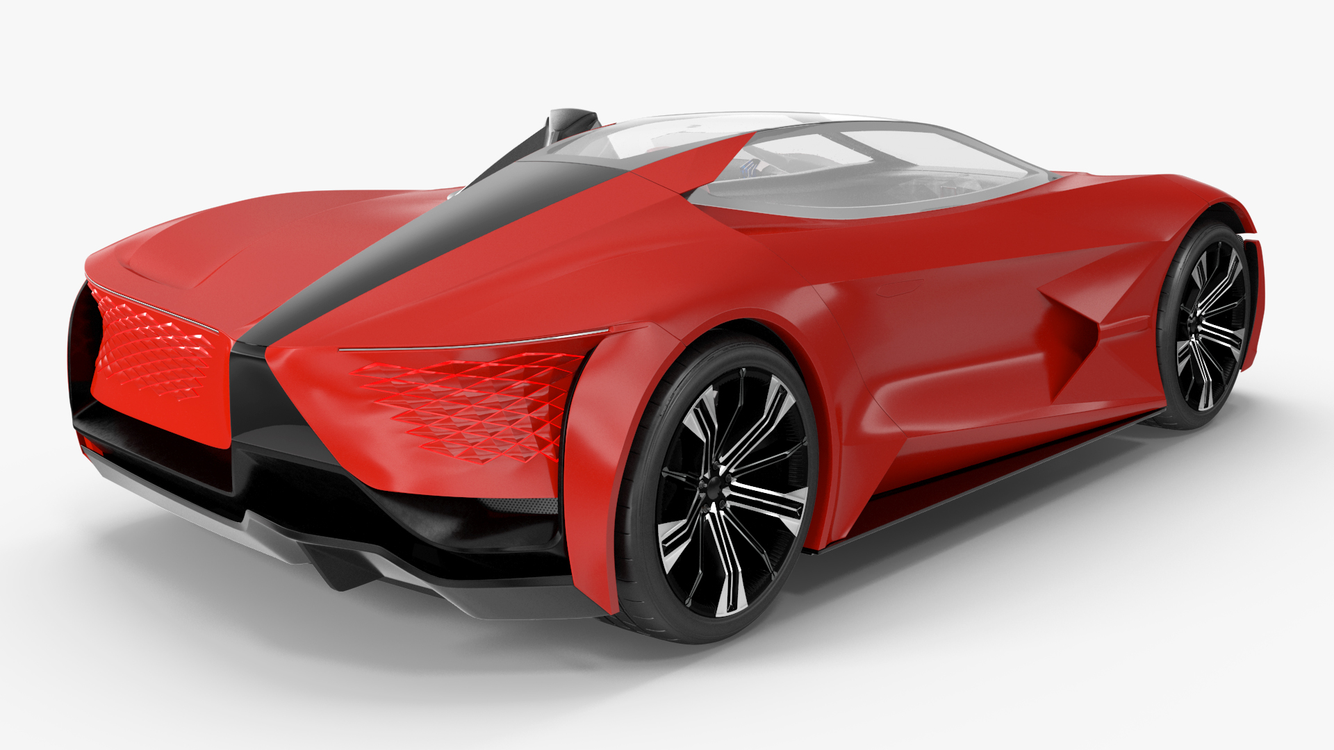 3D model Asymmetric Car Rigged for Maya