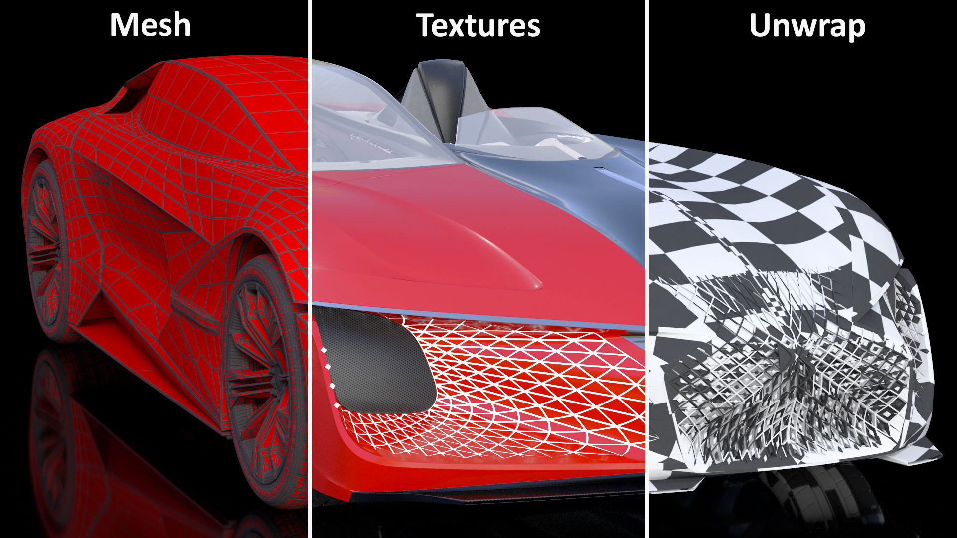 3D model Asymmetric Car Rigged for Maya