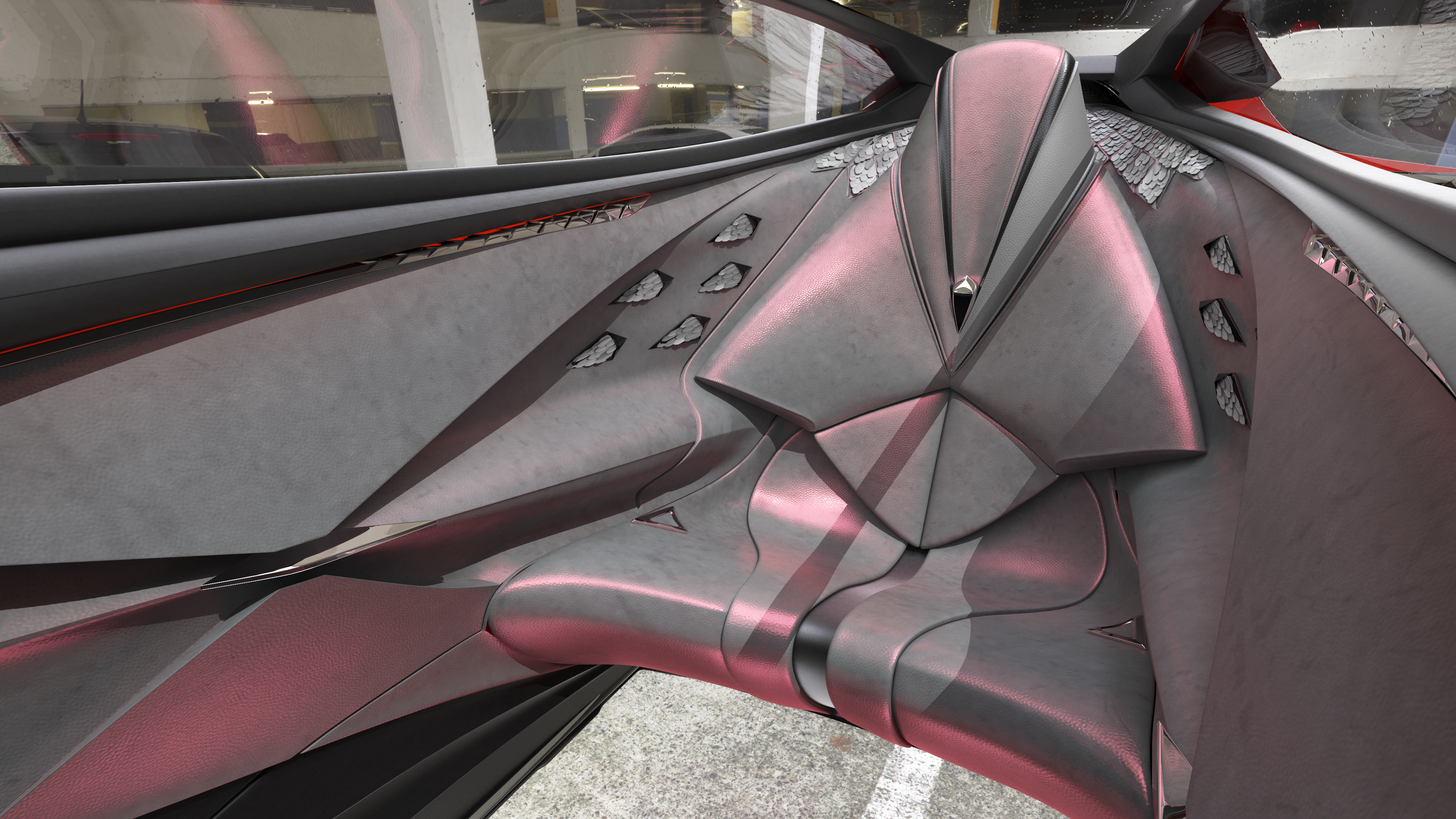 3D model Asymmetric Car Rigged for Maya