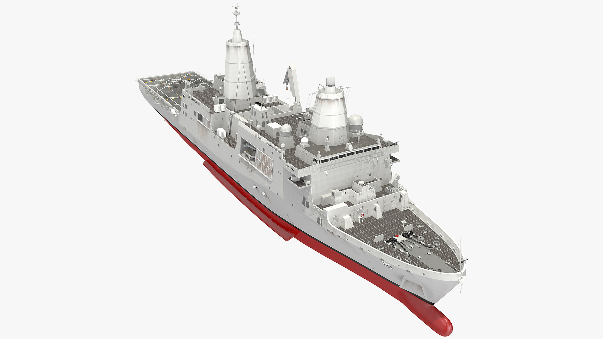 3D model San Antonio Class Amphibious Transport Dock Rigged