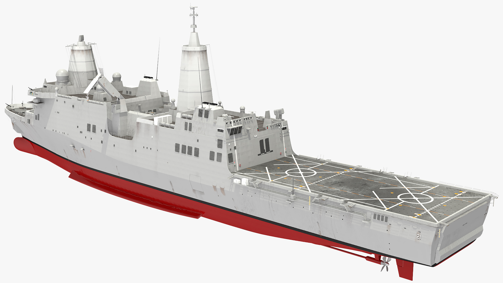 3D model San Antonio Class Amphibious Transport Dock Rigged