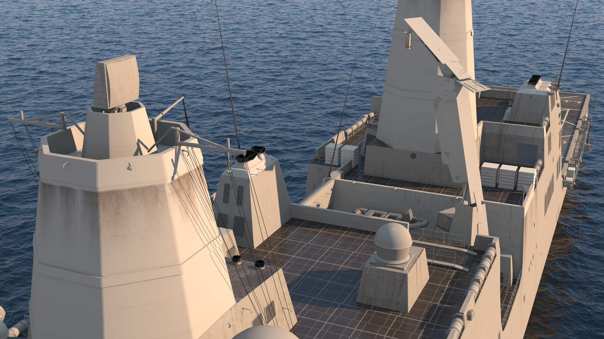 3D model San Antonio Class Amphibious Transport Dock Rigged