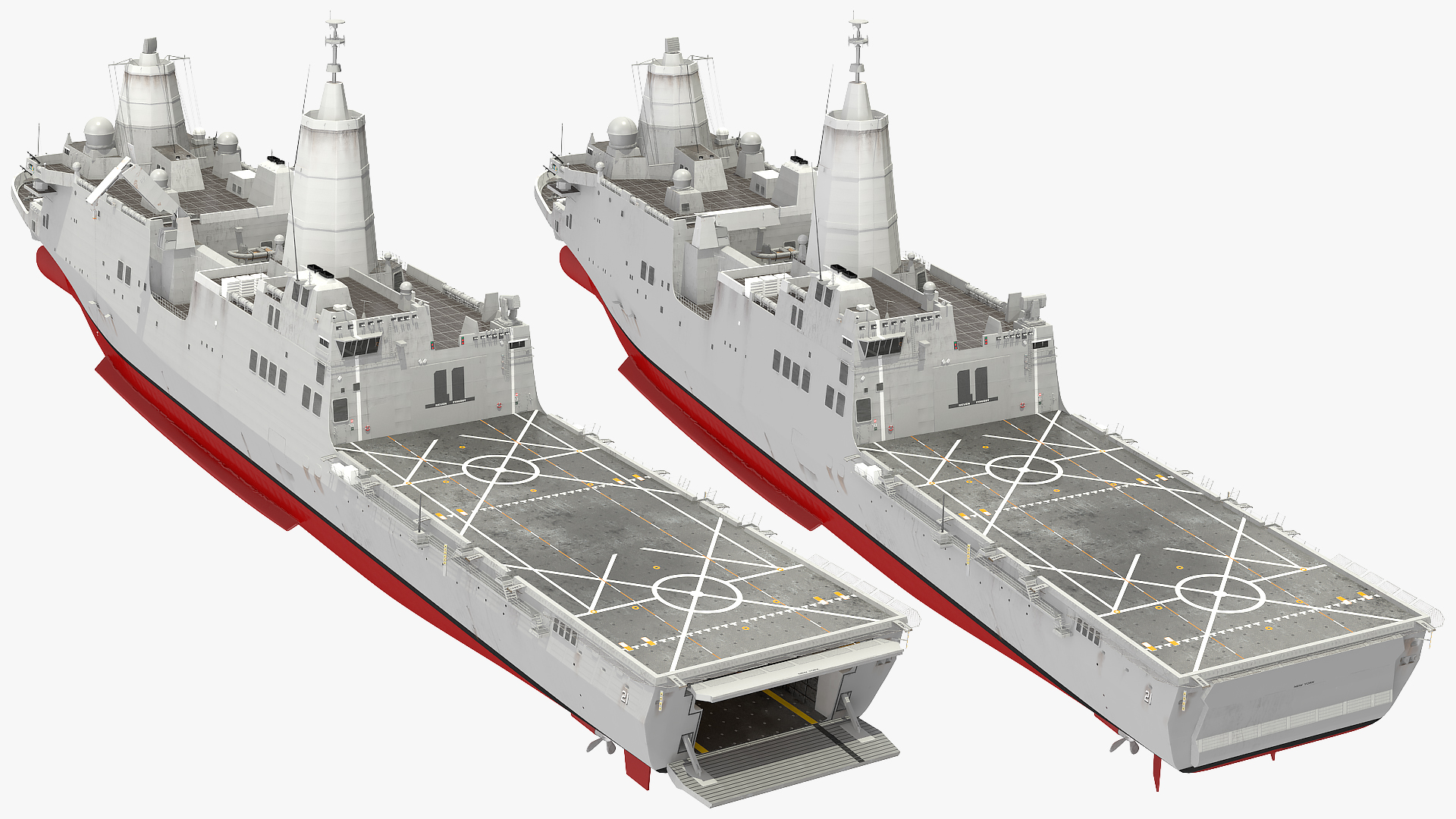 3D model San Antonio Class Amphibious Transport Dock Rigged