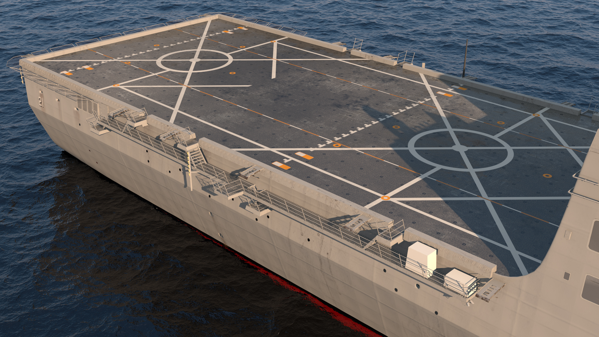 3D model San Antonio Class Amphibious Transport Dock Rigged
