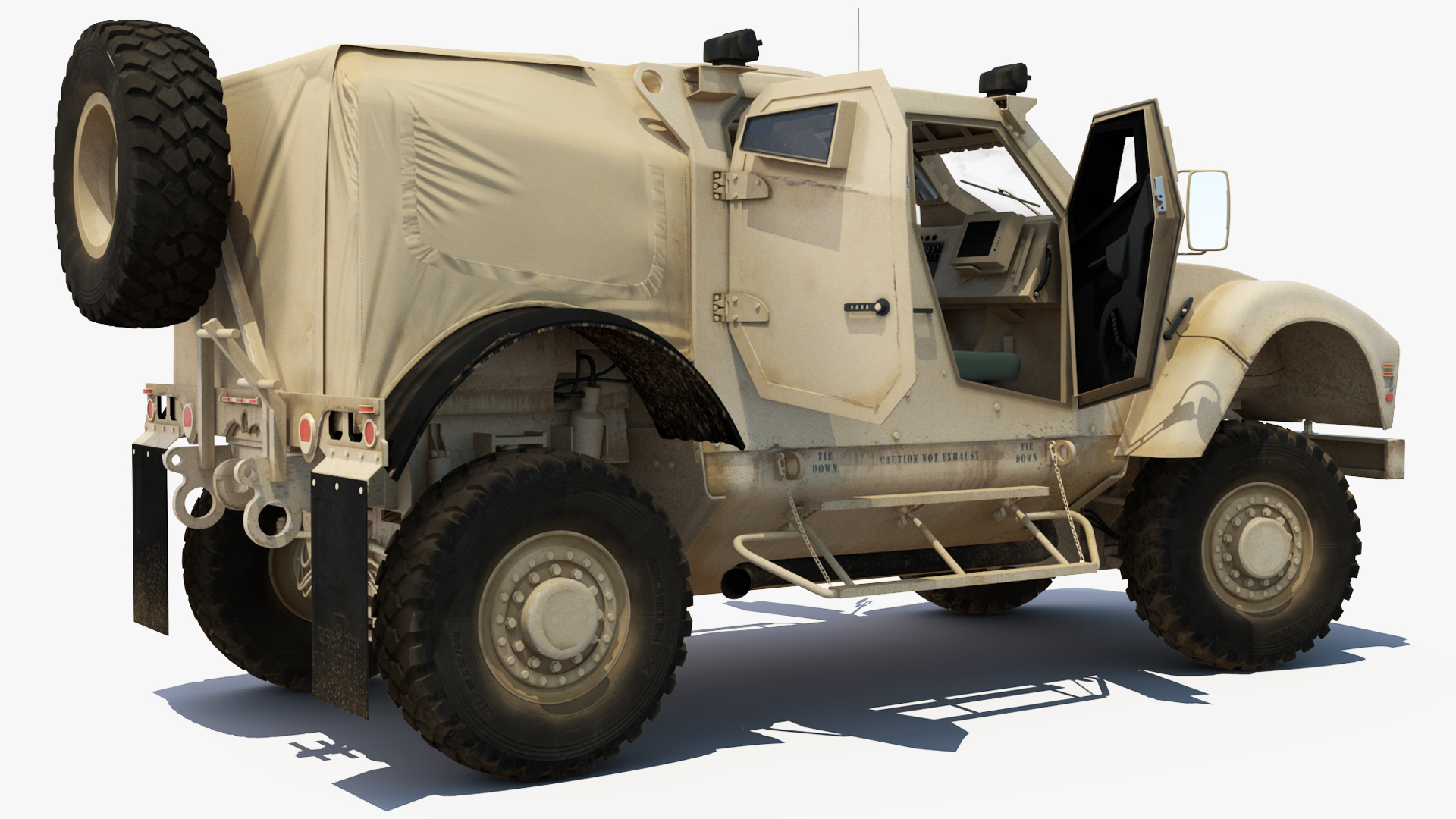 3D Boeing C17 Globemaster III Transport Aircraft with Oshkosh M ATV Loaded Rigged model