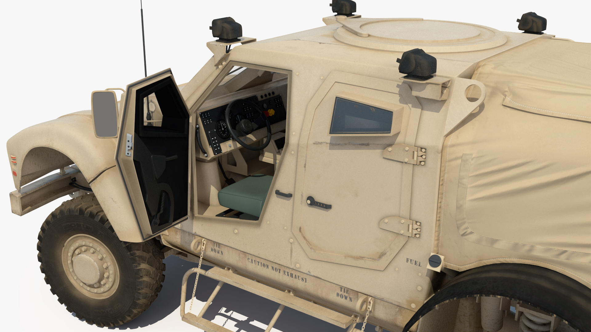 3D Boeing C17 Globemaster III Transport Aircraft with Oshkosh M ATV Loaded Rigged model