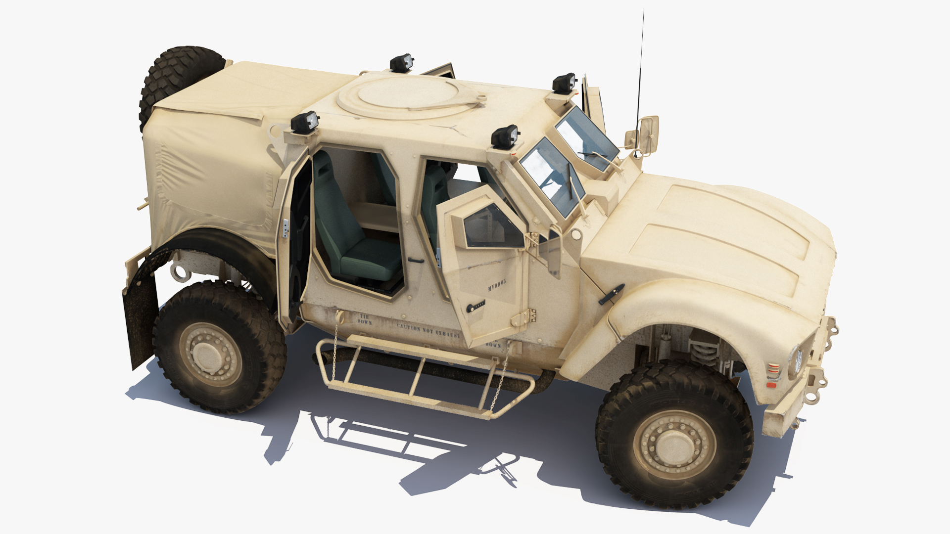 3D Boeing C17 Globemaster III Transport Aircraft with Oshkosh M ATV Loaded Rigged model