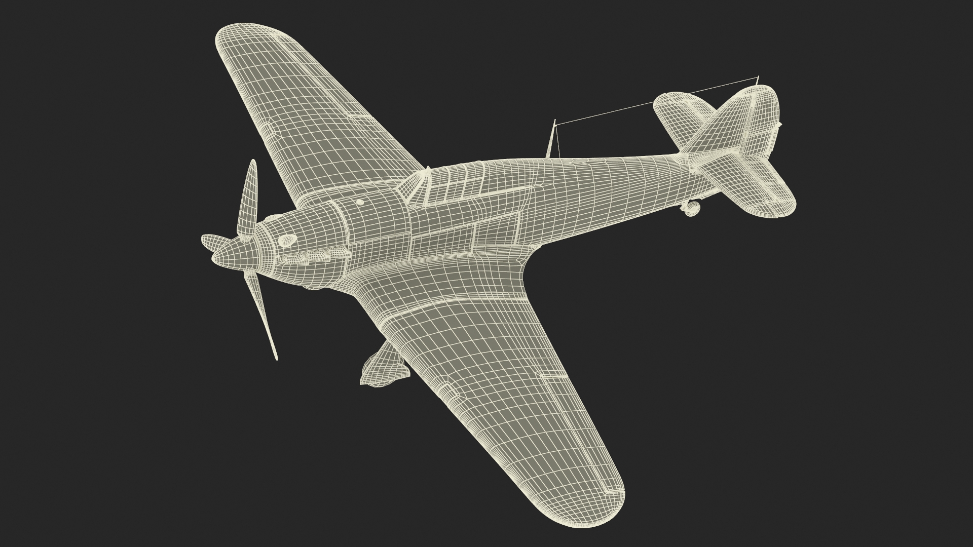 Hawker Hurricane Mk1 WW2 Fighter 3D