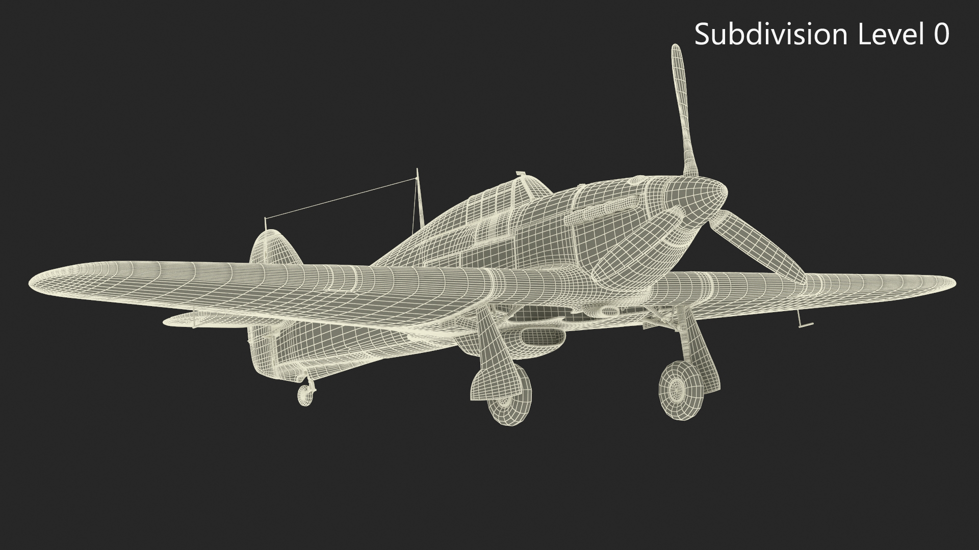 Hawker Hurricane Mk1 WW2 Fighter 3D