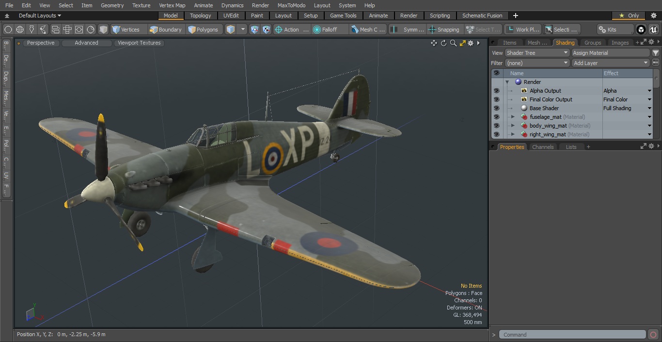 Hawker Hurricane Mk1 WW2 Fighter 3D