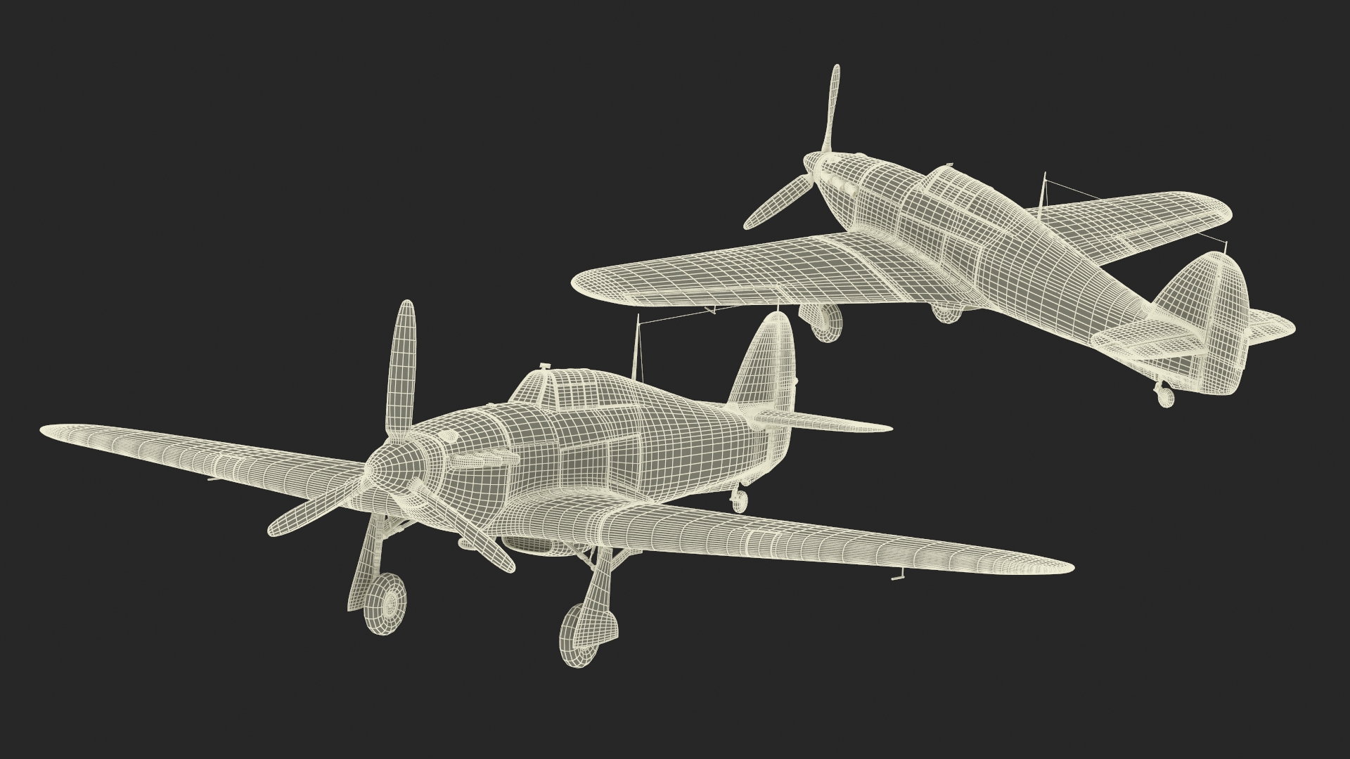 Hawker Hurricane Mk1 WW2 Fighter 3D