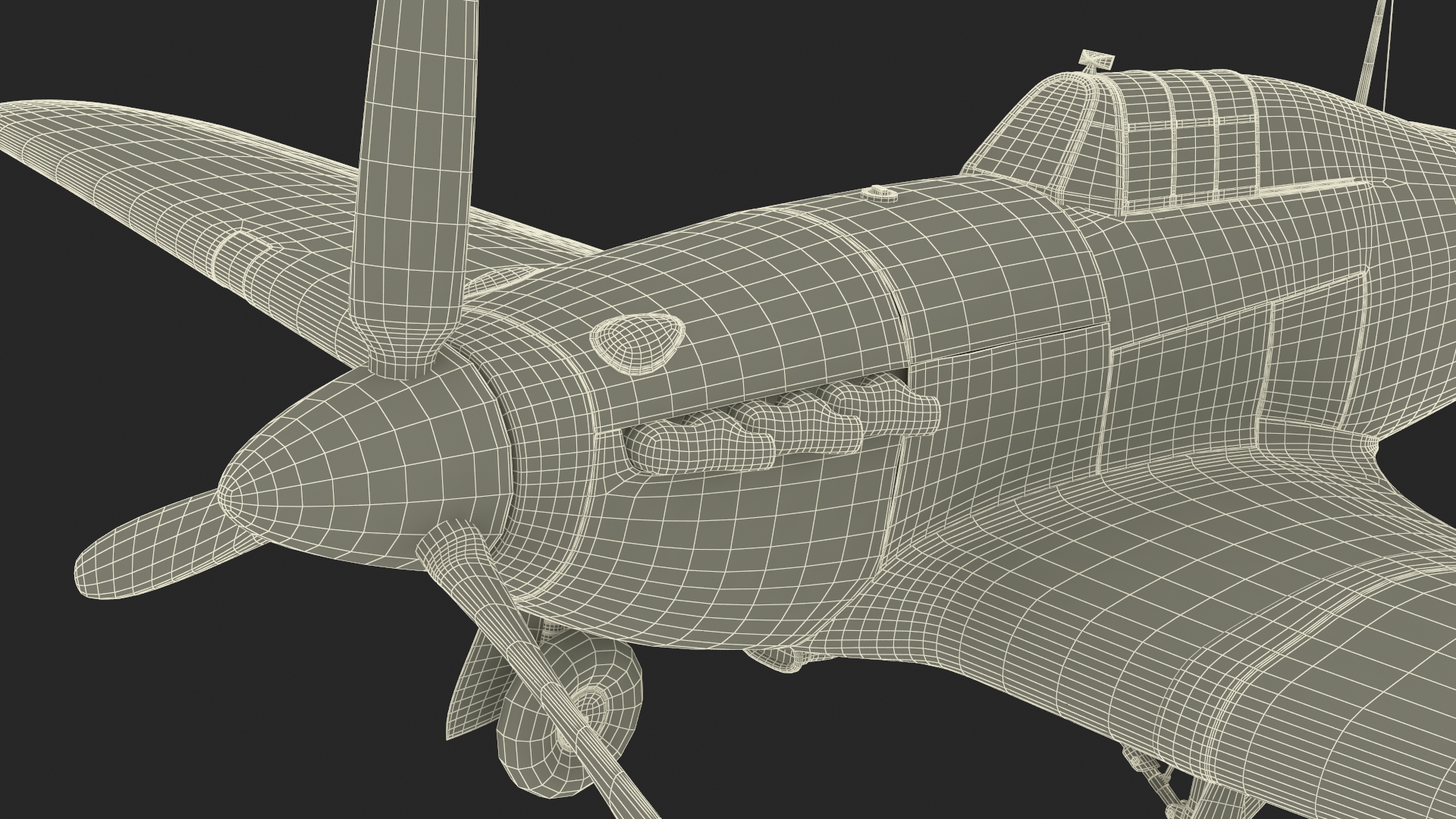 Hawker Hurricane Mk1 WW2 Fighter 3D