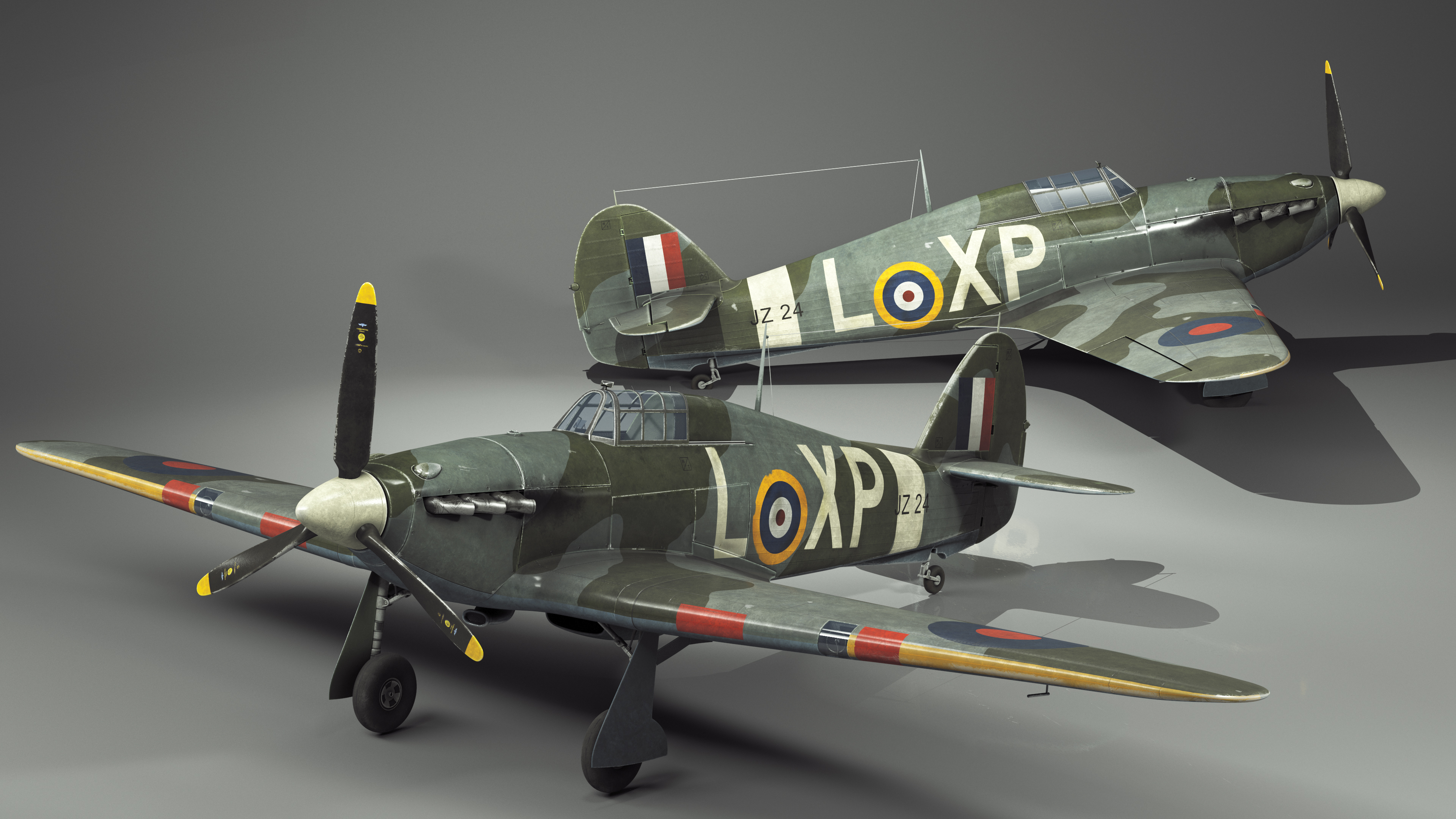 Hawker Hurricane Mk1 WW2 Fighter 3D