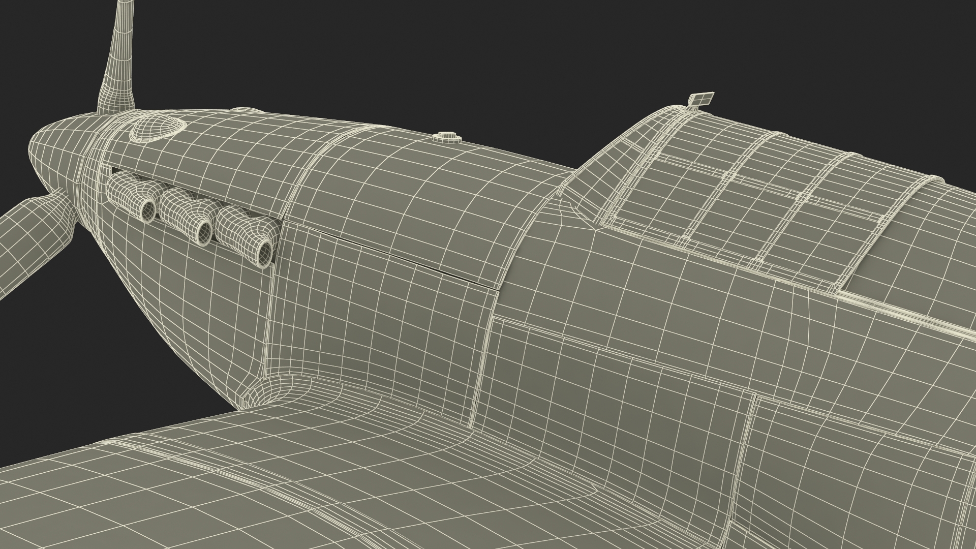 Hawker Hurricane Mk1 WW2 Fighter 3D