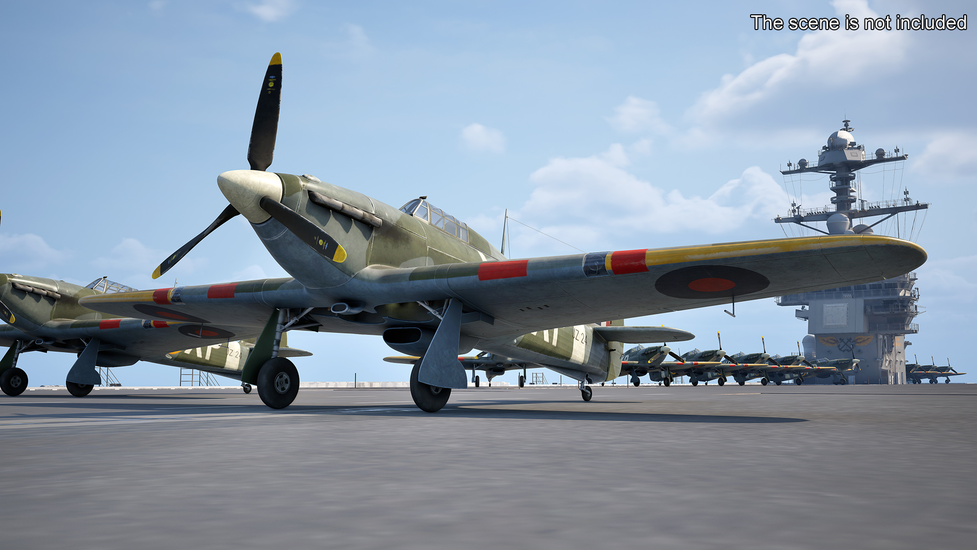 Hawker Hurricane Mk1 WW2 Fighter 3D