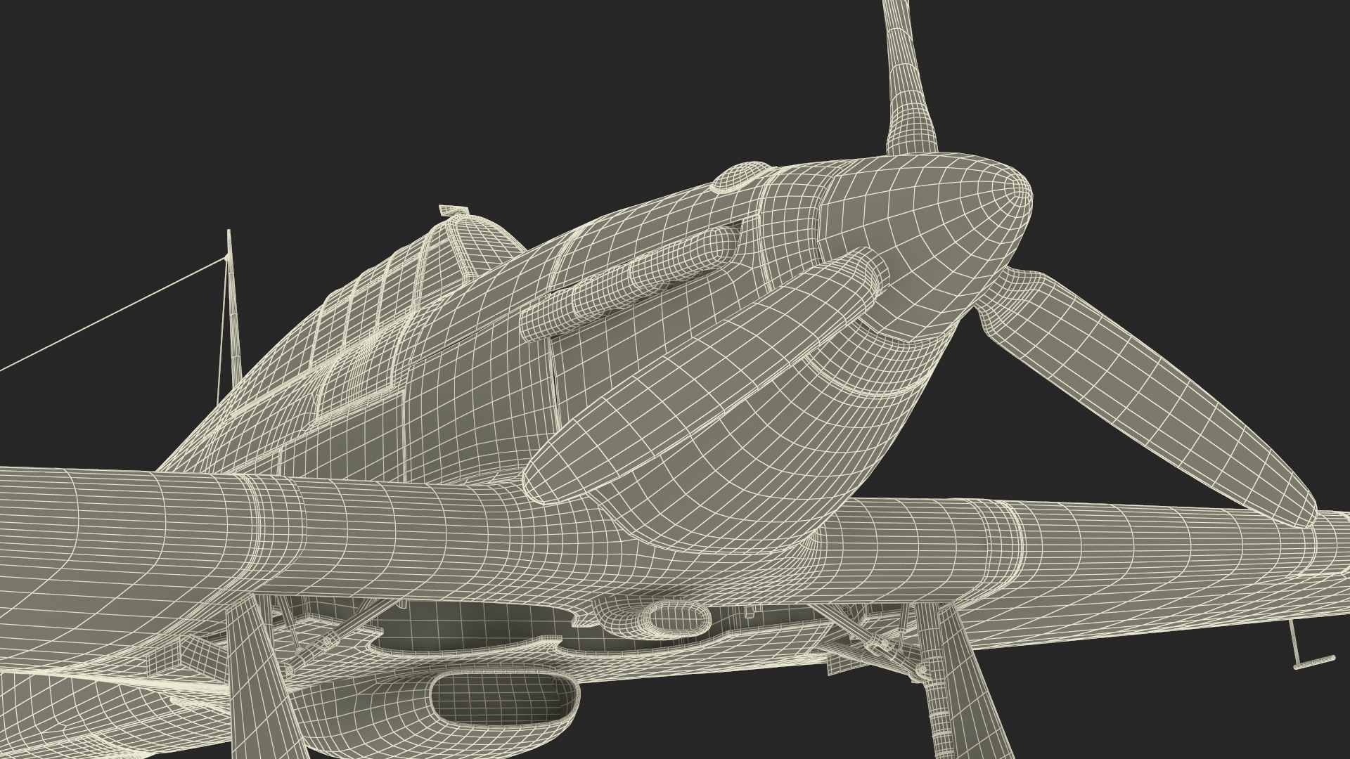 Hawker Hurricane Mk1 WW2 Fighter 3D