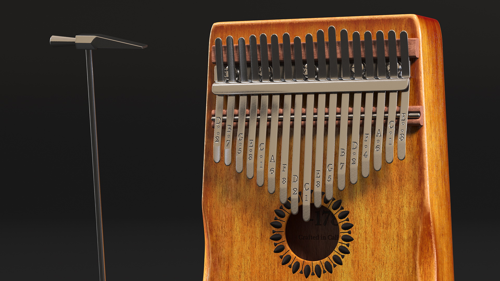 3D Kalimba of Maple Wood
