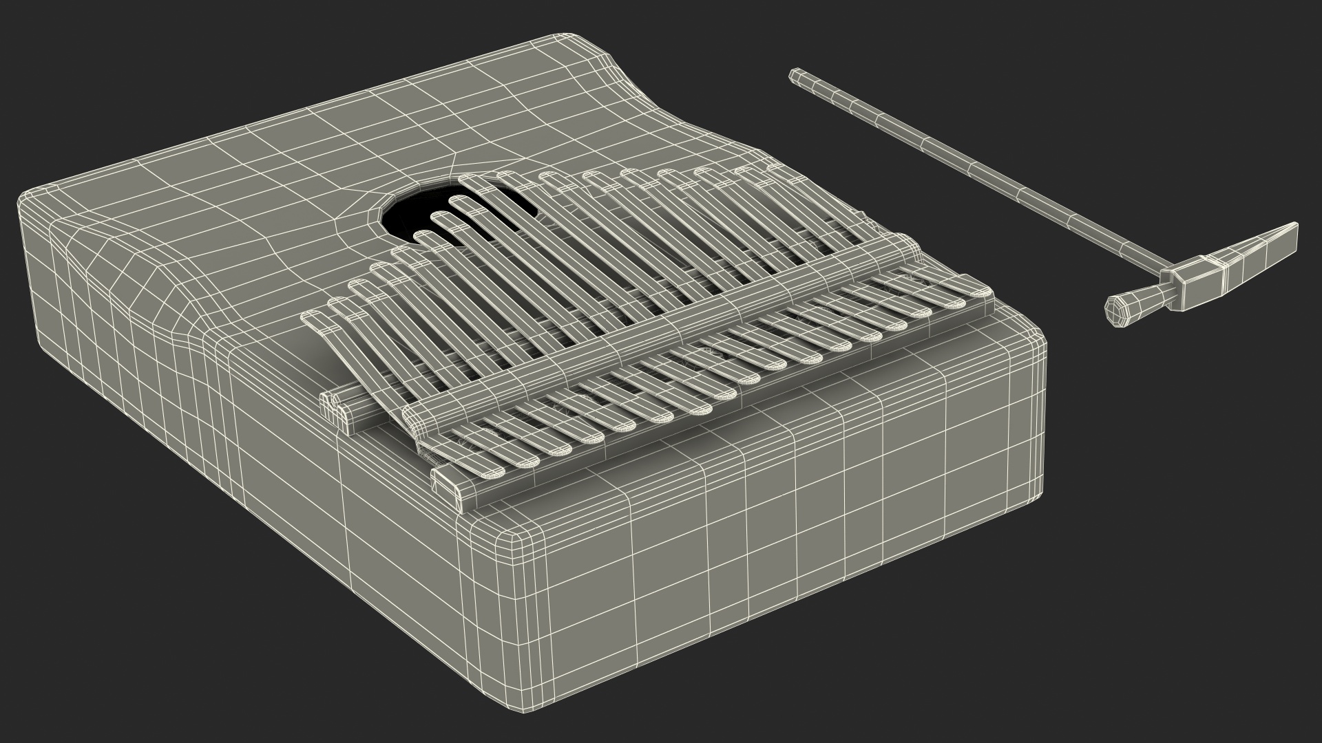 3D Kalimba of Maple Wood