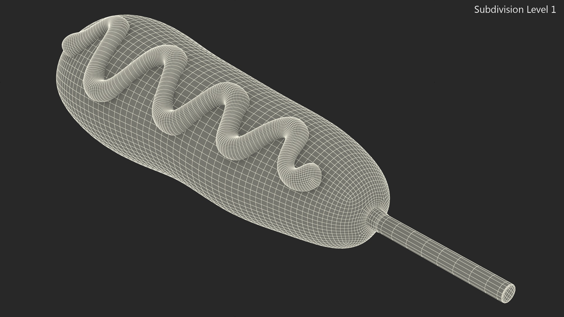 3D Corn Dog with Mustard
