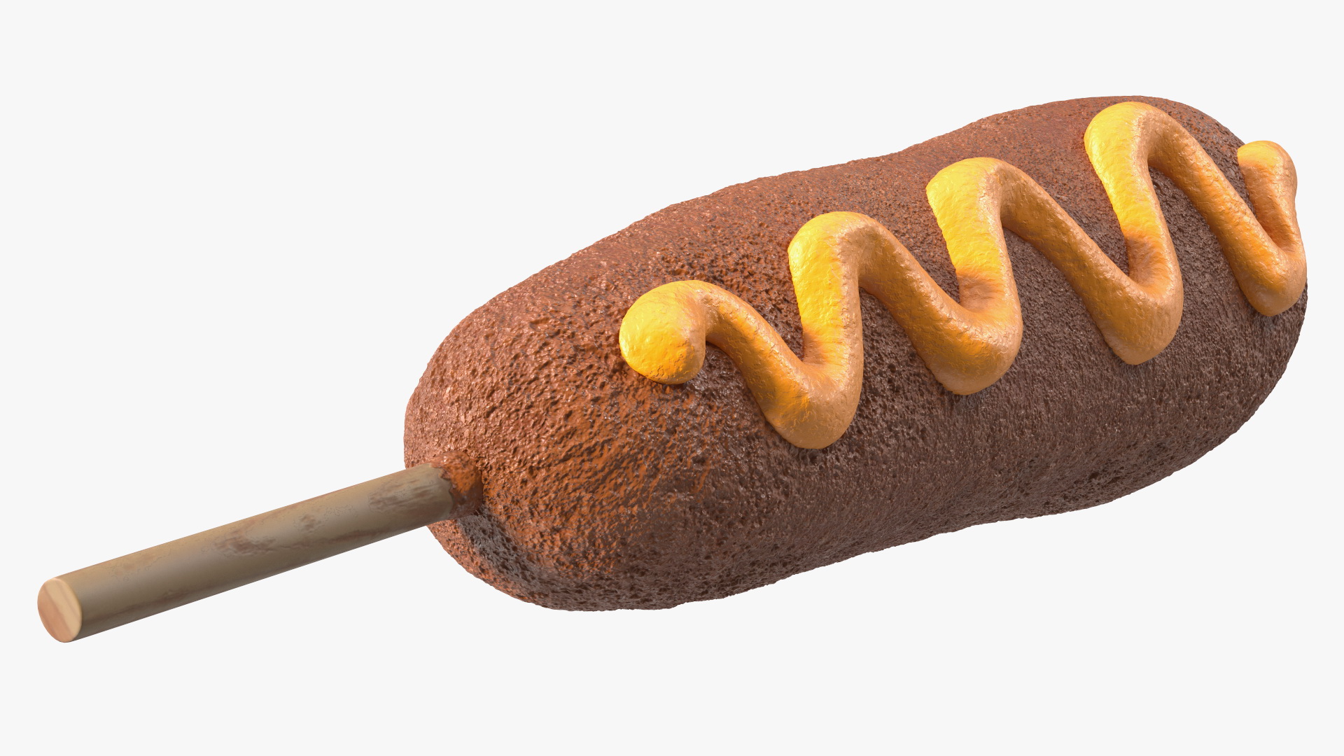 3D Corn Dog with Mustard
