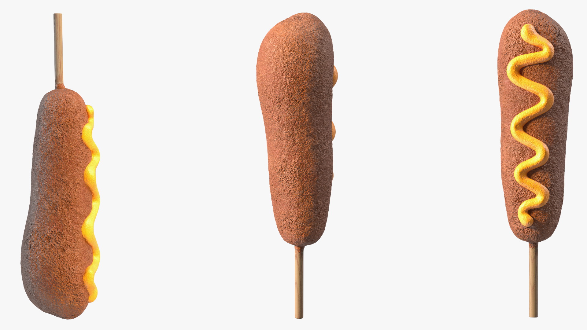 3D Corn Dog with Mustard