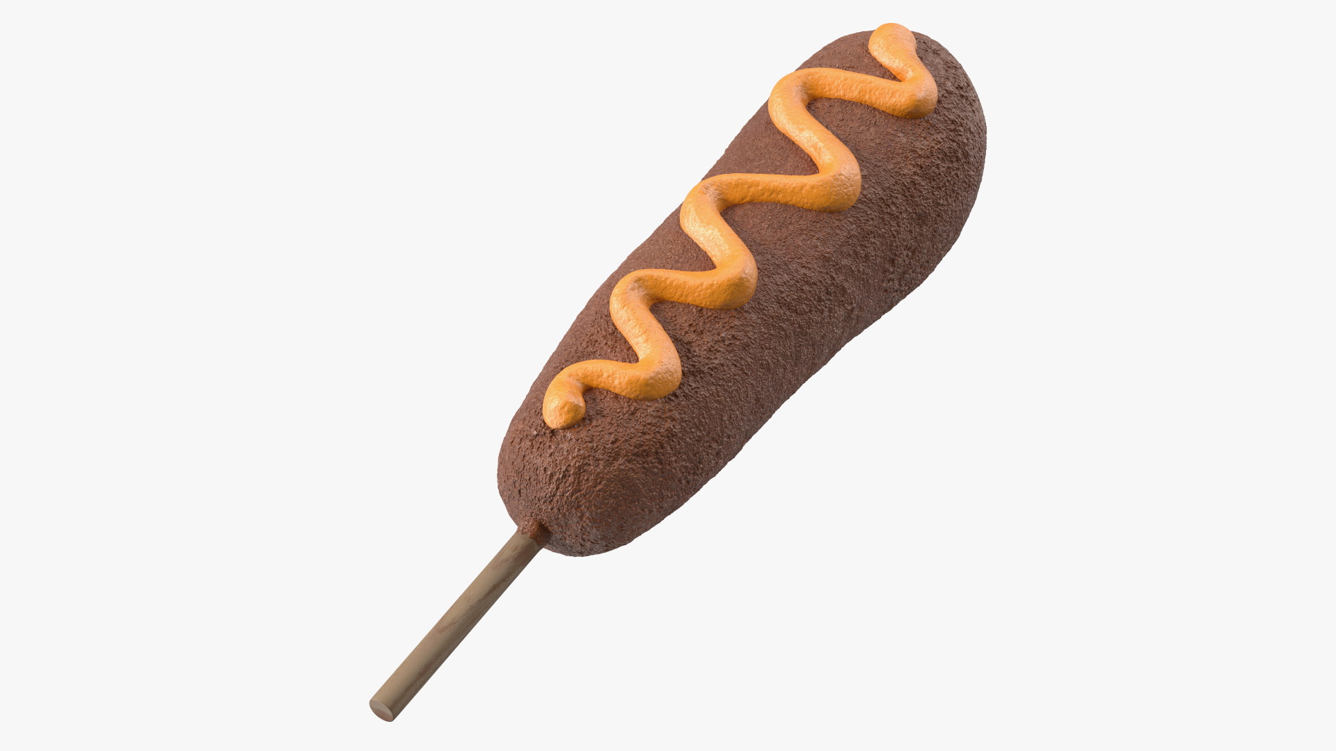 3D Corn Dog with Mustard