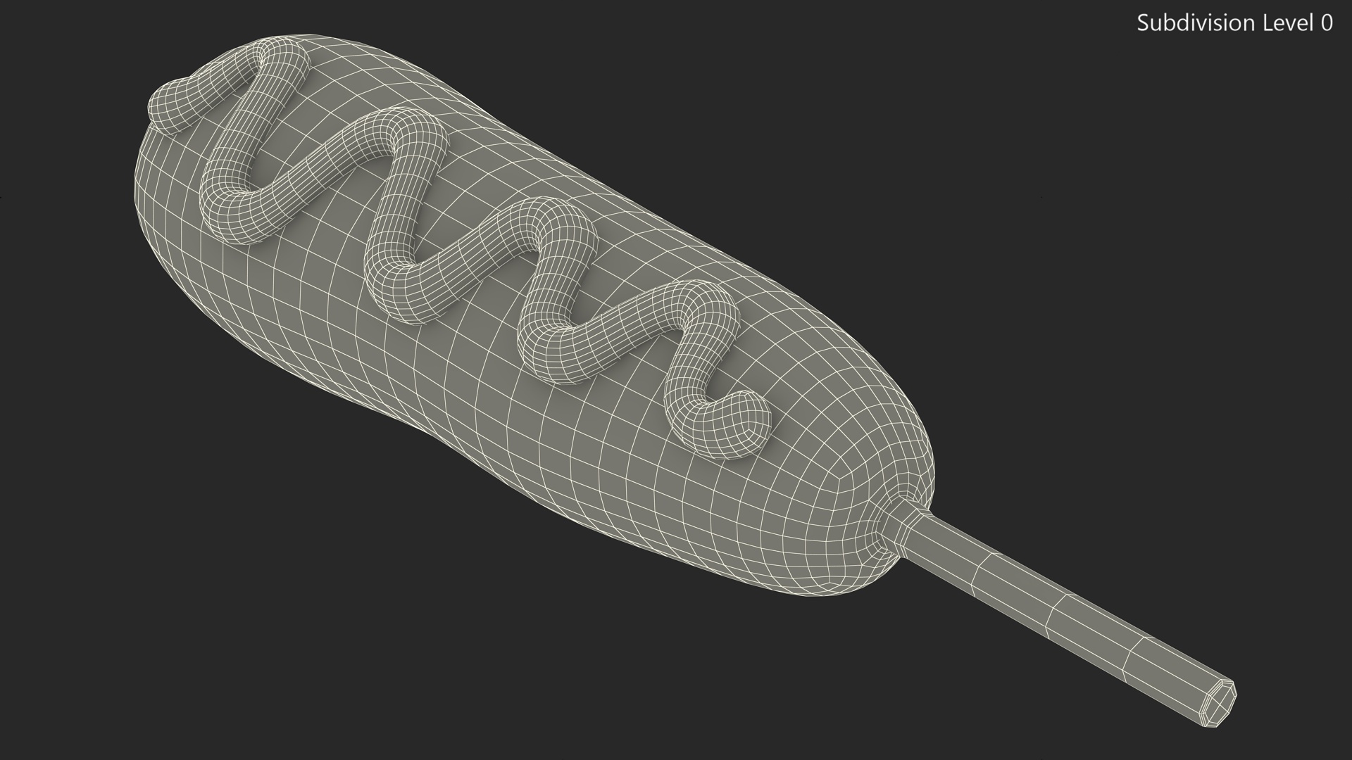 3D Corn Dog with Mustard
