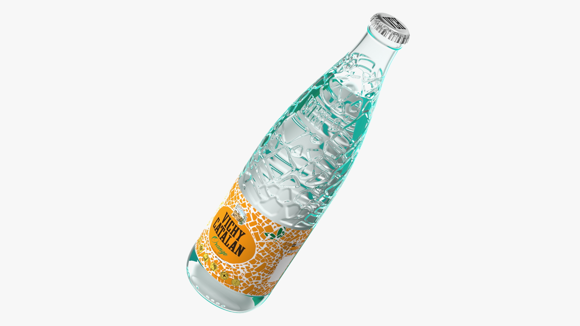 3D Bottle of Vichy Catalan Water Orange