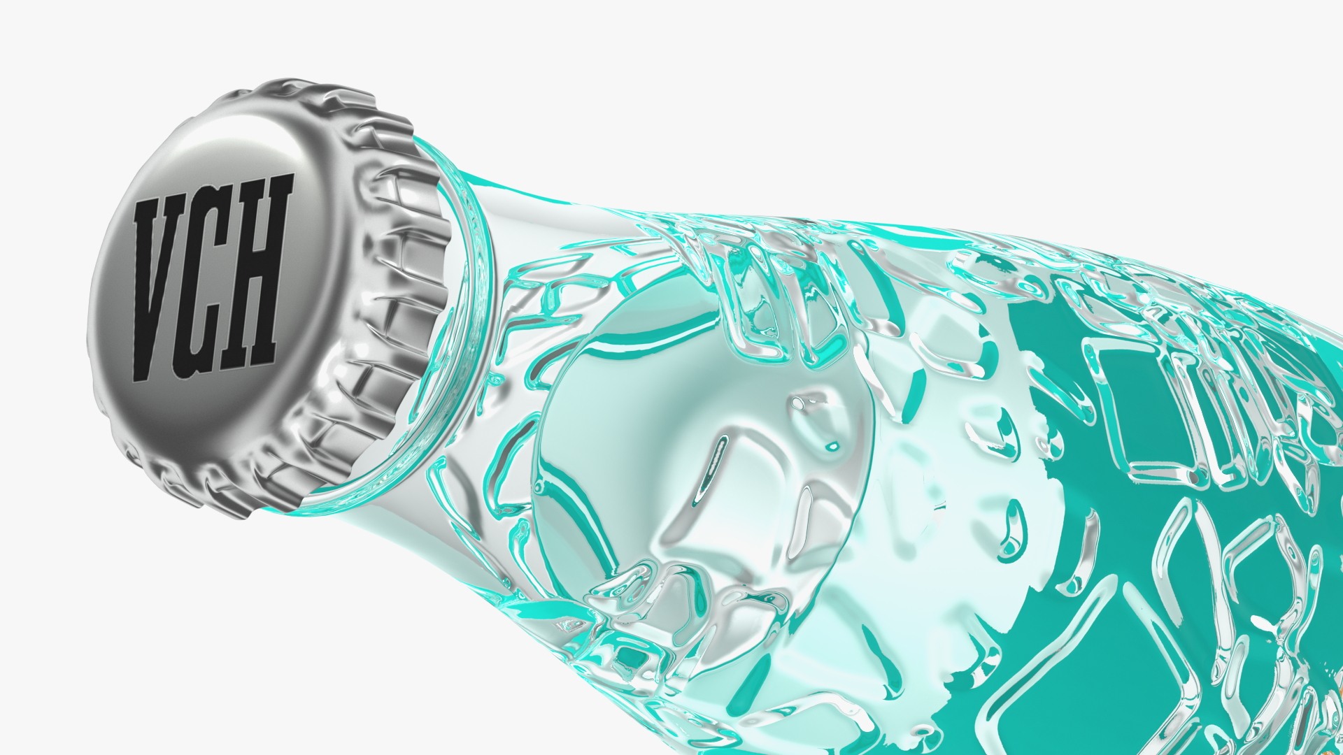 3D Bottle of Vichy Catalan Water Orange